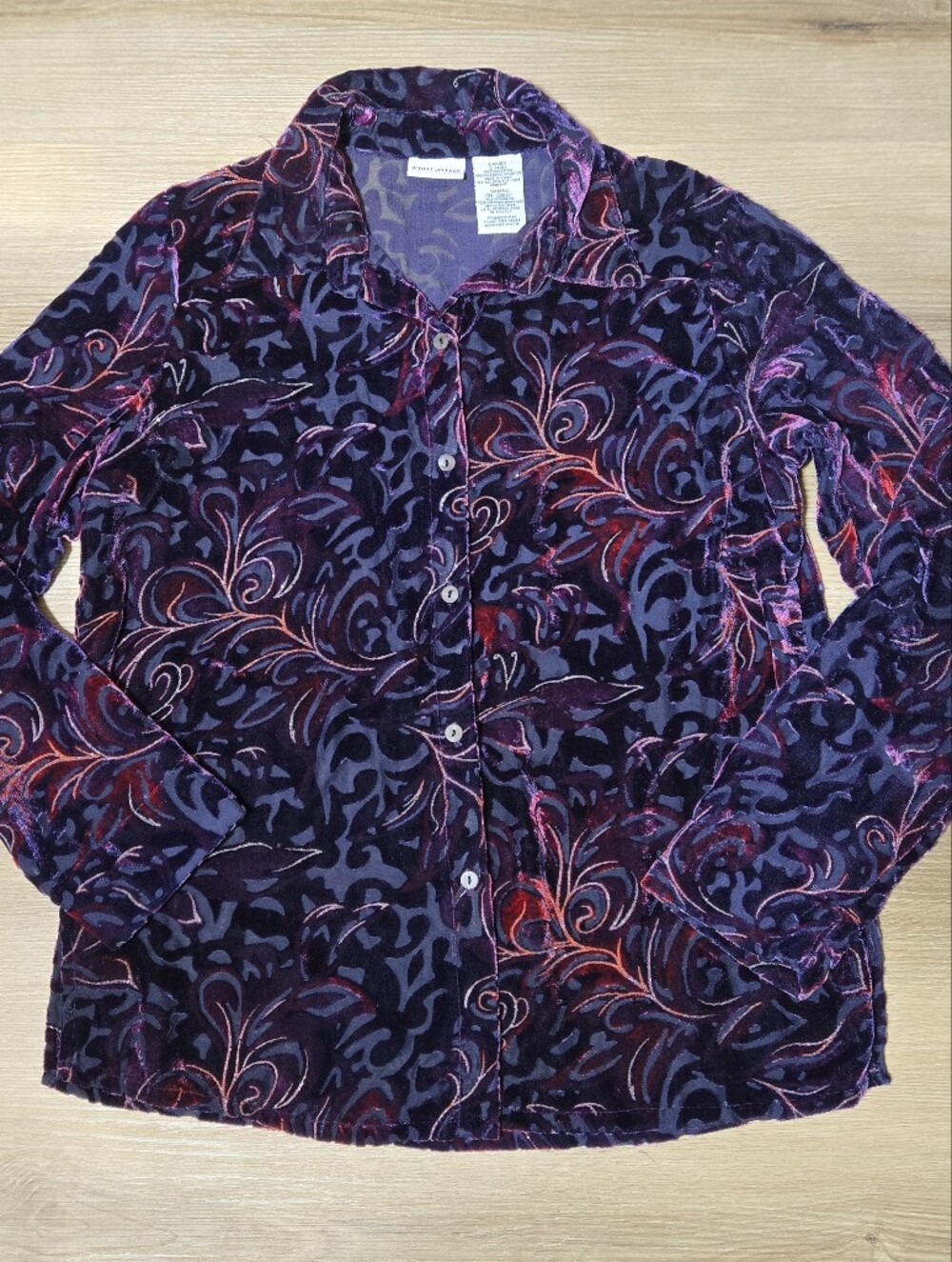 Vintage Purple Button-Down Shirt